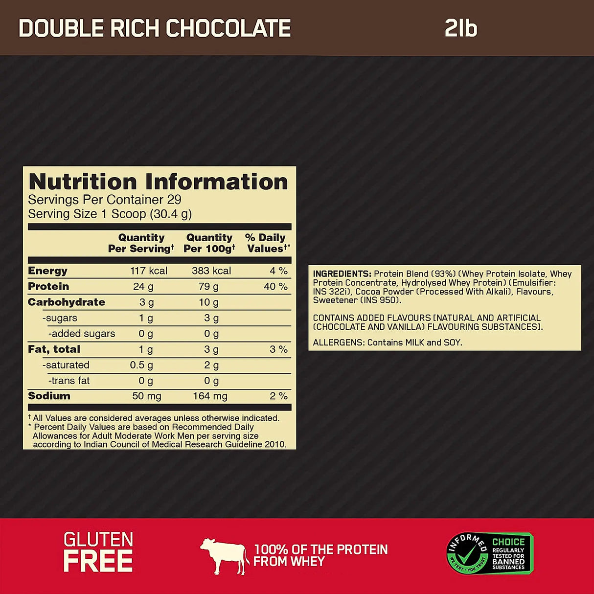 Optimum Nutrition ON Gold Standard 100 Whey Protein Powder
