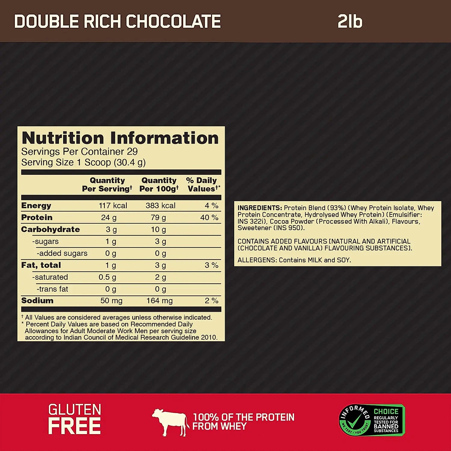 Optimum Nutrition ON Gold Standard 100 Whey Protein Powder