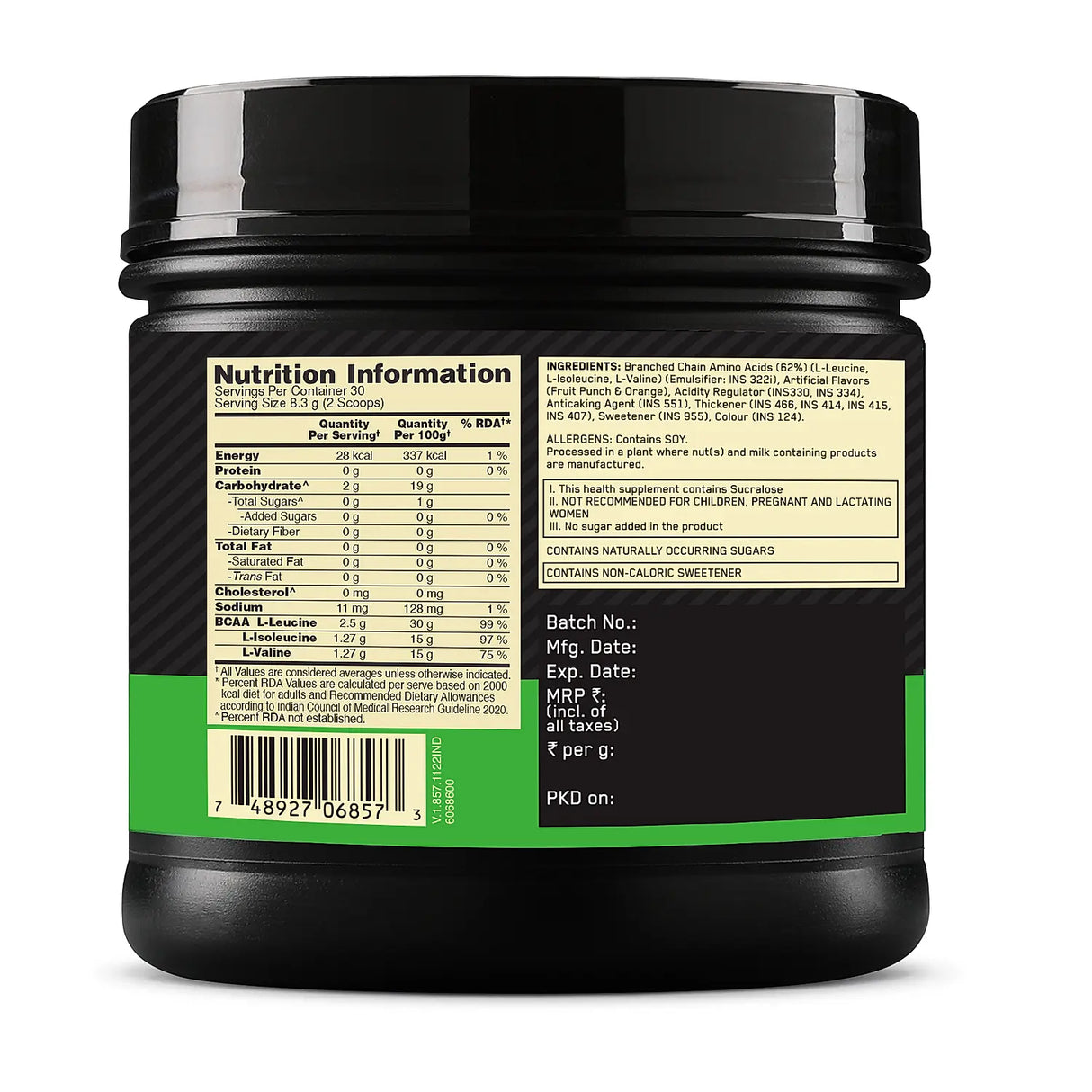 Optimum Nutrition (ON) Instantized BCAA 5000 Powder