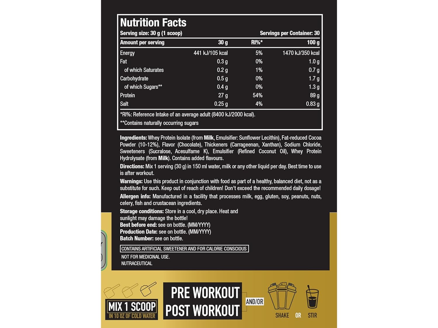 One Science Iso Gold Whey Protein Isolate
