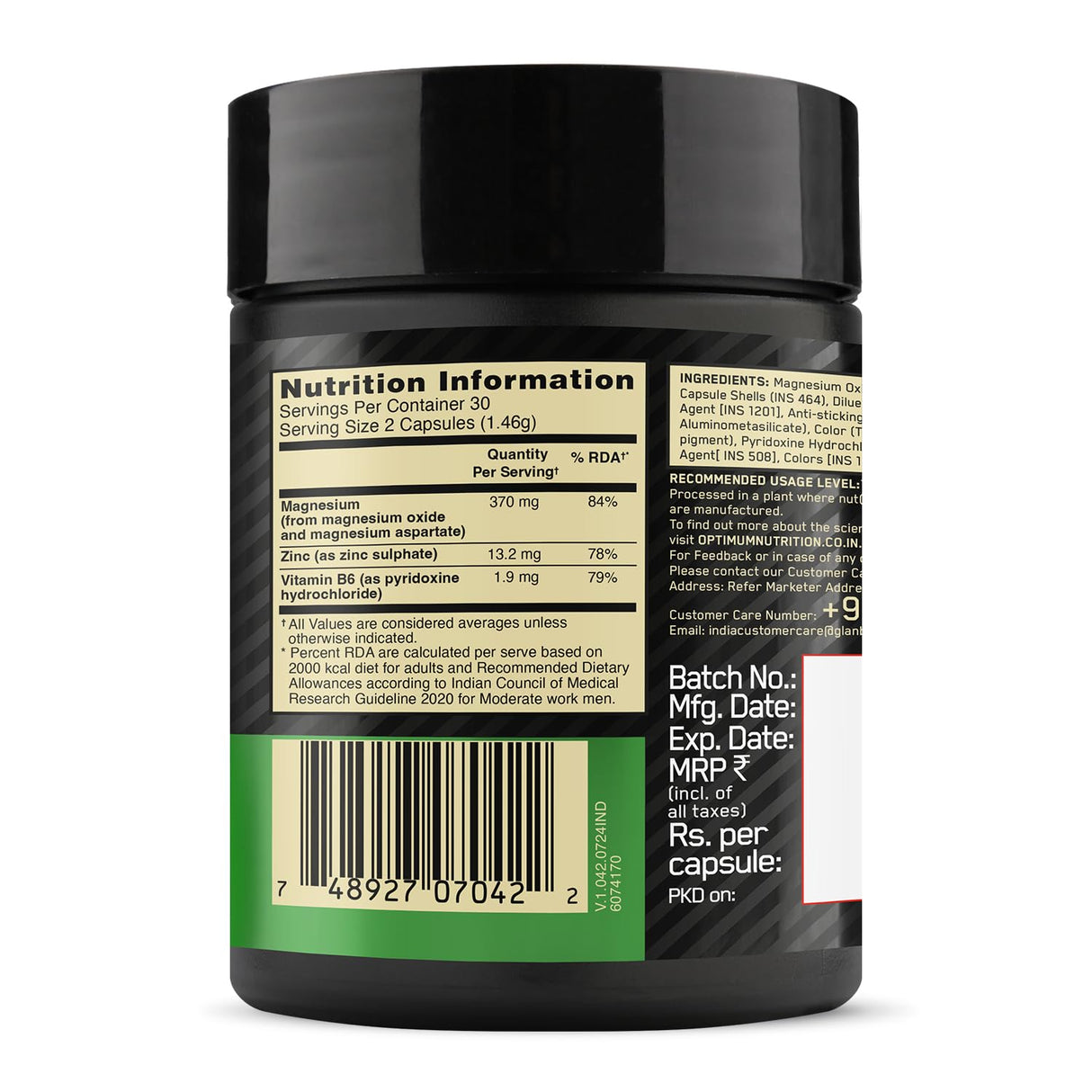 Optimum Nutrition Zinc Magnesium Aspartate (ZMA)